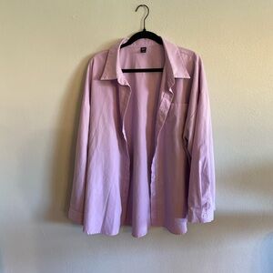SHEIN curve purple button down